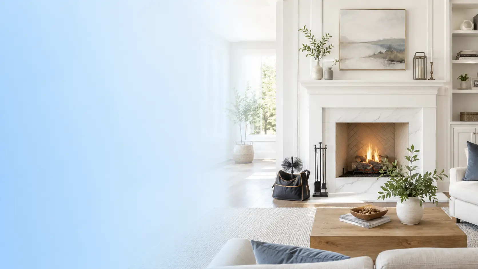 FreshFlow air duct cleaning service in an Austin area home